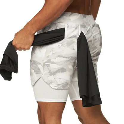 Camo 2-in-1 Running Shorts For Men - Next Gen Retail Store