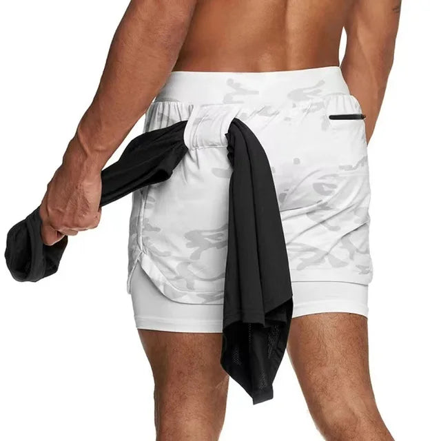 Camo Running Shorts Men Gym Sports - Next Gen Retail Store