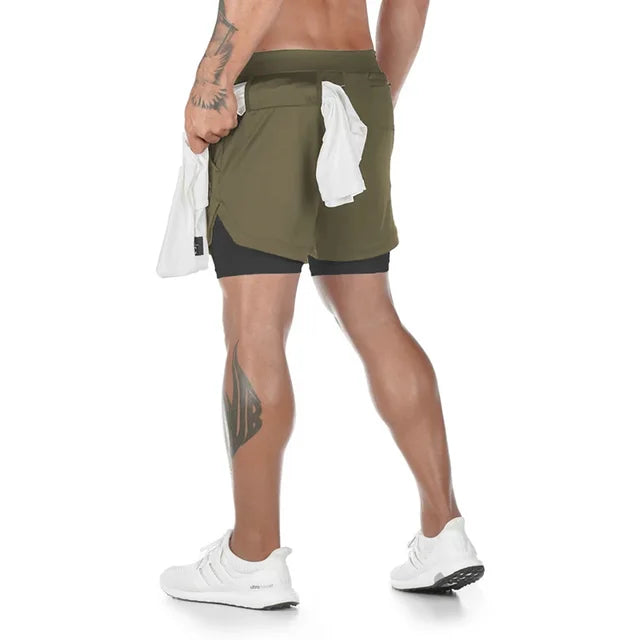 Camo Running Shorts Men Gym Sports - Next Gen Retail Store