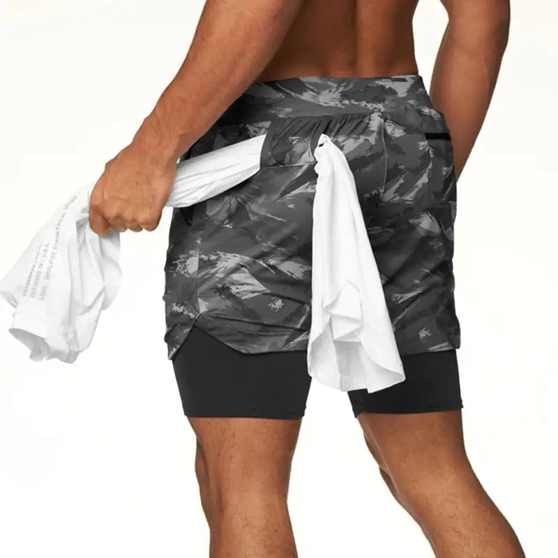 Camo 2-in-1 Running Shorts For Men - Next Gen Retail Store