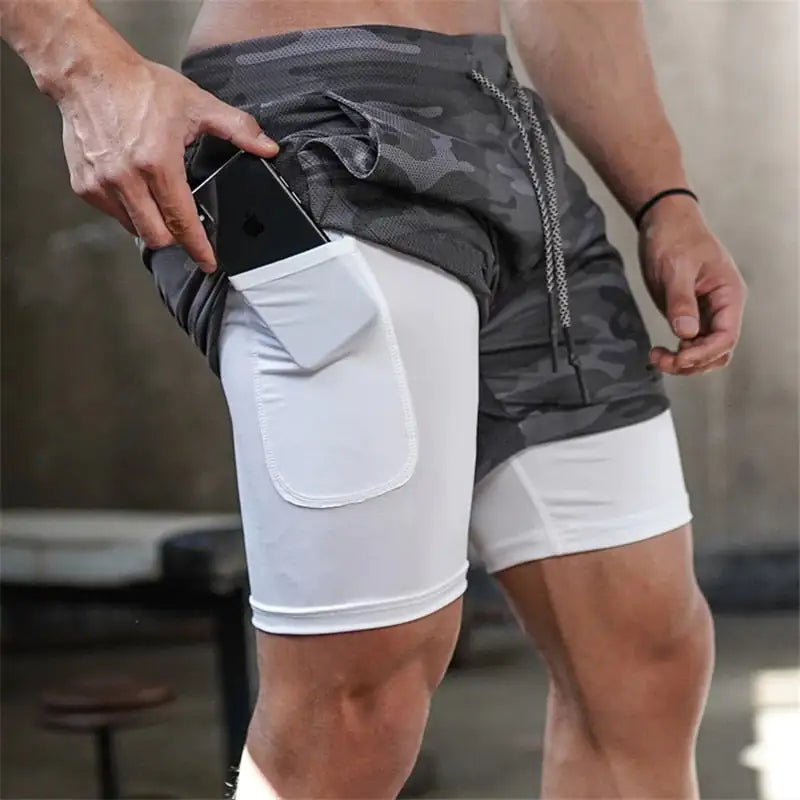 Camo 2-in-1 Running Shorts For Men - Next Gen Retail Store