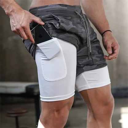 Camo 2-in-1 Running Shorts For Men - Next Gen Retail Store