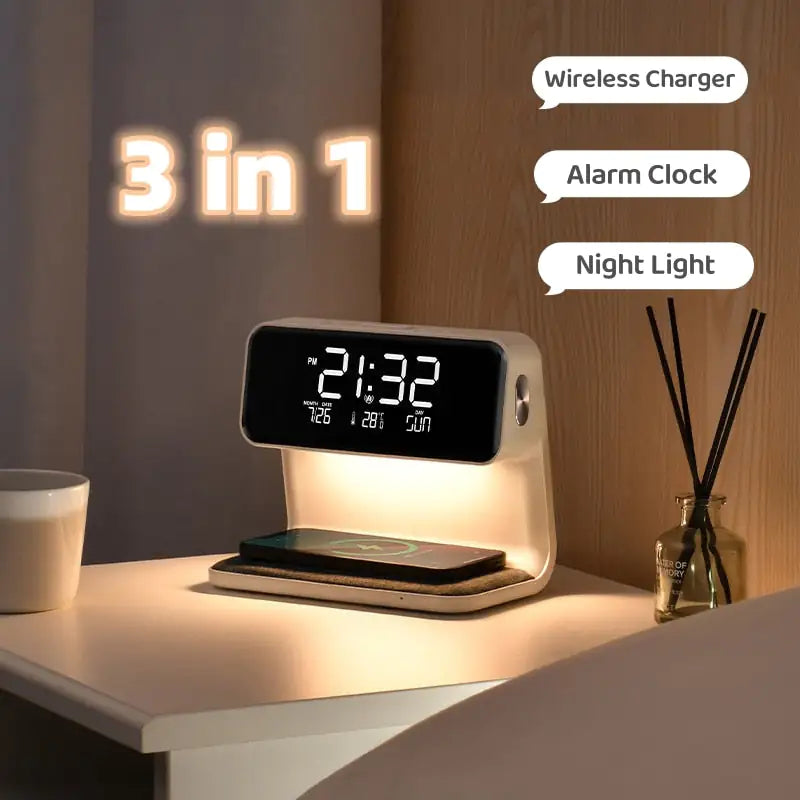 Bedside 3 In 1 LCD screen Alarm Clock - Next Gen Retail Store